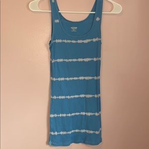 Blue and White Tank Top